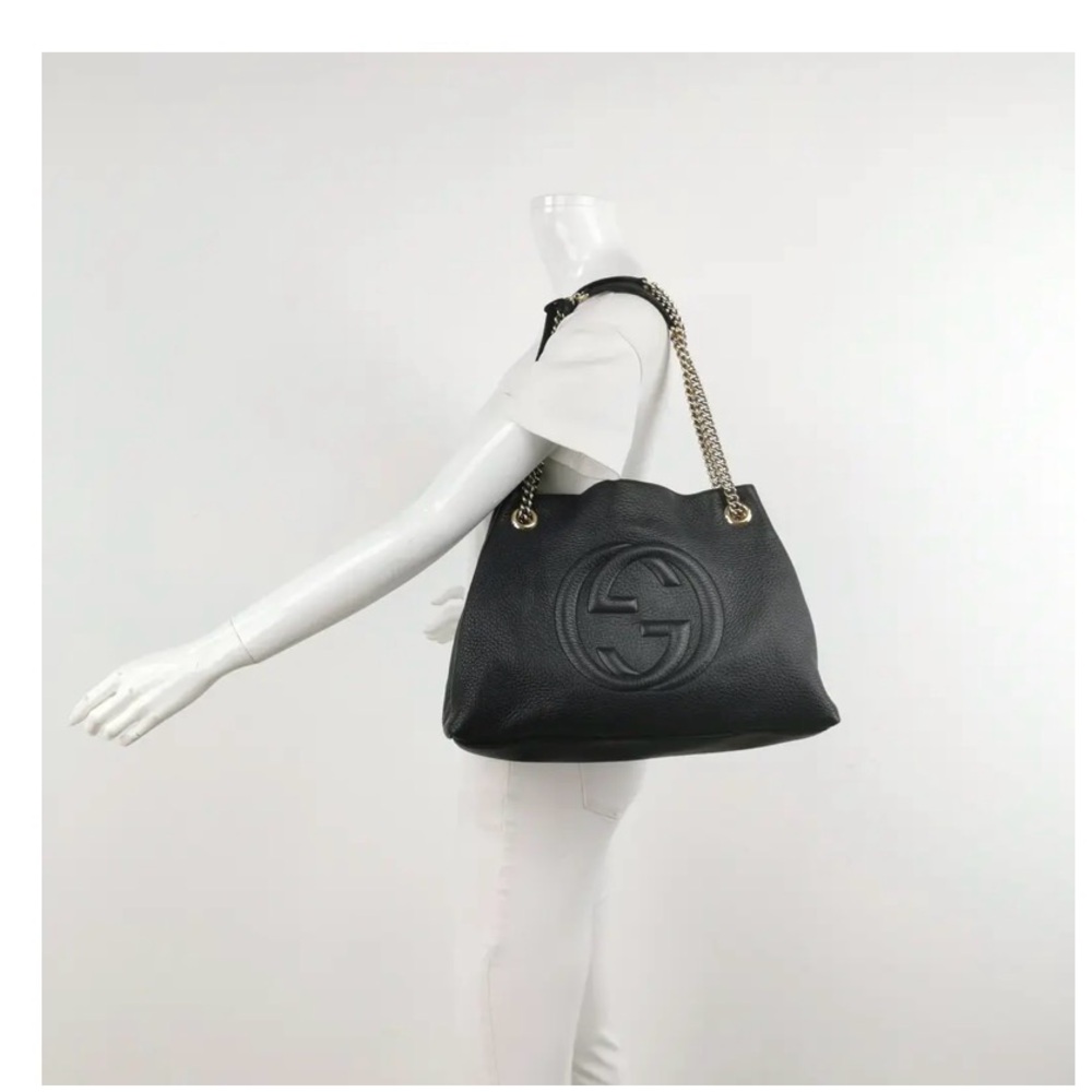 Gucci black chain Soho hobo bag